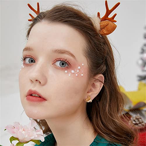 MALOYANVE Fun Squirrel and Pine Cone Stud Earrings Asymmetrical Crystal Nut Squirrel Animal Ear Stud Earrings for Women2