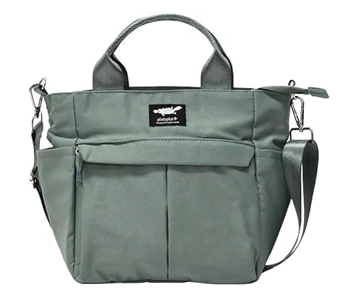 トートバッグ ミニトートバッグ 2way レディース 女性 ショルダーバッグ ミニショルダーバッグ 小さめ 斜めがけ 手提げバッグ ファスナー ジップ チャック ポケット多め シンプル 軽量 かわいい 可愛い おしゃれ オシャレ カモノハシ グッズ (SAGE GREEN)のサムネイル