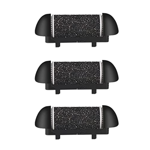 3 Pack Same Rough Replacement Coarse Roller Heads for Electric Callus Remover, Foot File Pedicure Tools for Feet Callus Shaver Pedicure Kit for Cracked Heels and Dead Skin (Extra Coarse)