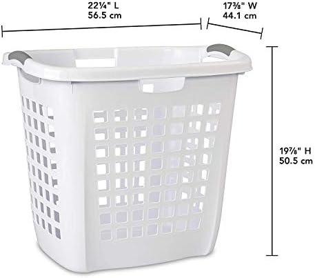 STERILITE 12258004 Carry Hamper, 19-7/8", White image 4