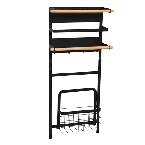 Household Essentials Metal Magnetic Organizer Rack, Black