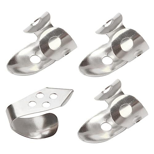 DRESSOOS ギターサムピック 調節可能なサムフィンガーピック バンジョー アコースティックギター用 中空設計弦の感触保持 演奏コントロール向上 4個セット