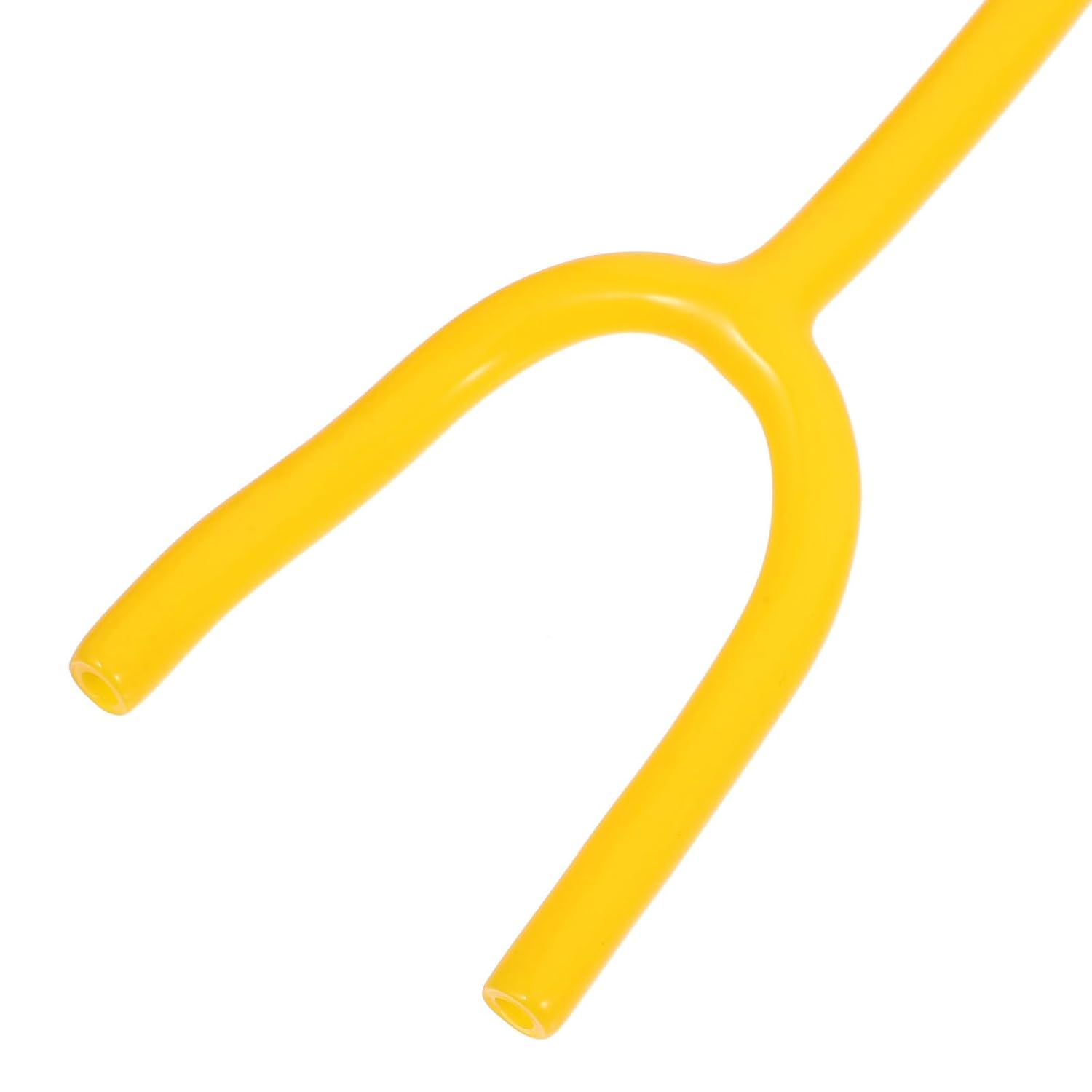 LABRIMP 3pcs Yellow PVC Replacement Tube for Stethoscope Accessory, Y-Shaped Soft Rubber Stethoscope Parts Replacement Tubing for Diagnostics