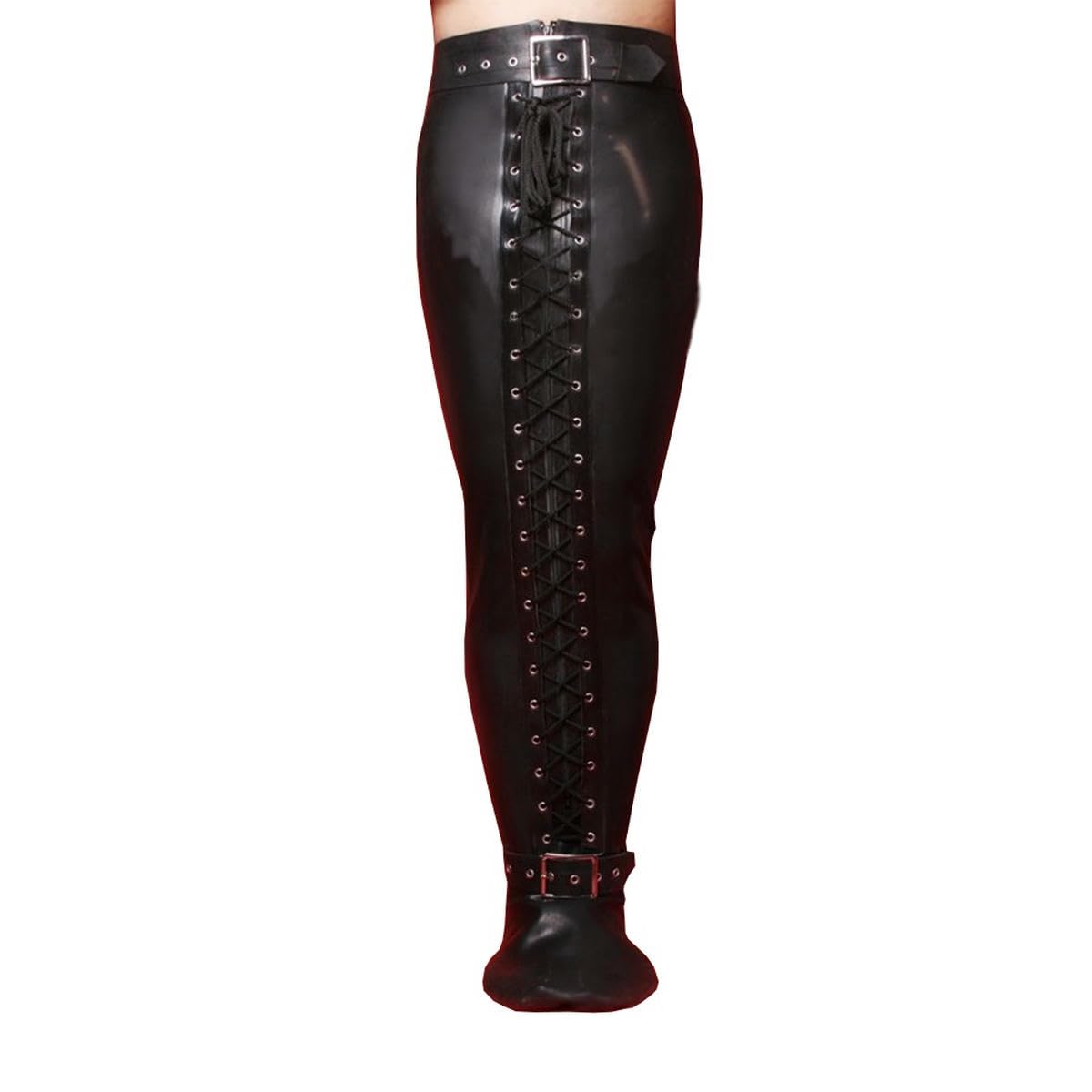 Jupe moulante taille haute pour homme, cuir PU, tenue de club, enveloppante, jupe crayon