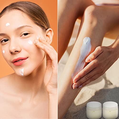 Image of Patelai 4 Pcs Plastic Jars Wide Mouth with Lids,2 Ounce,Clear | Travel Size for Creams Oils, Clear Round Storage Cosmetics Containers, Leak Proof Screw on Lids for Makeup Beauty DIY
