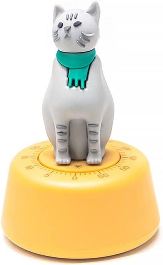 Kreatywny minutnik kuchenny, Lazy Cat, kuchenny timer, do 60 minut(Gray)