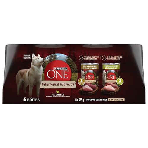 Purina ONE Classic Ground True Instinct Wet Dog Food, Variety Pack 2 Flavours - 368 g Can (6 Pack) - Image 4
