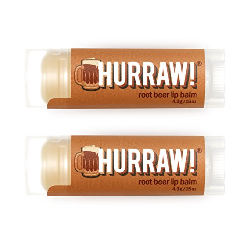 Hurraw Root Beer Lip Balm, 2 Pack – Organic, Certified Vegan, Cruelty