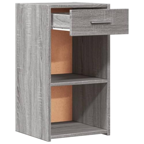 Table de chevet gris Sonoma pour retrouver une chambre épurée
