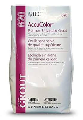 TEC AccuColor - Premium Unsanded Tile Grout - High Traffic, Enhanced Color-Consistent, Wear-Resistant, Shrink-Resistant, Cement Grout Joint Filler - 9.75 LB - 949 Silverado Color