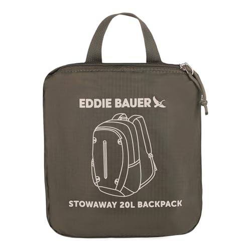 Image of Eddie Bauer Stowaway Packable Backpack | Travel | Outdoor | Lightweight | Foldable | Durable | Ripstop Polyester | 20L - Dark Forest