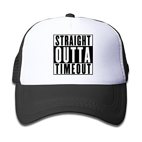 Waldeal Boys Girls Straight Outta Timeout Two-Toned Baseball Caps Hats Black