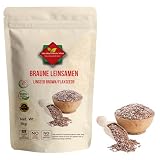 Leinsamen Braun 1kg – Ganze Leinsaat naturbelassen – Flachs Samen reich an Ballaststoffen, zum Backen, Müsli, Porridge, Joghurt & Smoothies – Vegan, Leinsamenkörner