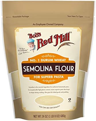 Bob's Red Mill Semolina Pasta Flour, 24 Oz (4 Pack)