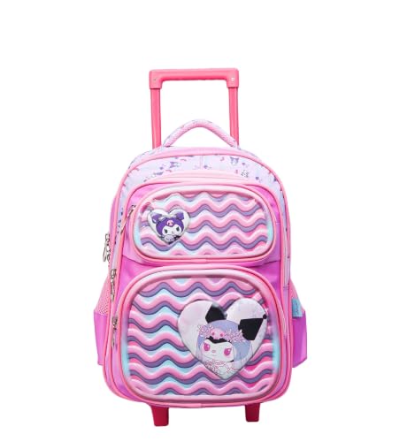 Image of ADSON 3D Embossed School Trolley Bag Large School Bag for Boy Girl, Kids School Bag, Travel Backpack for Girl Boy, Ideal for Children Trolley 16 Inch Water Resistant