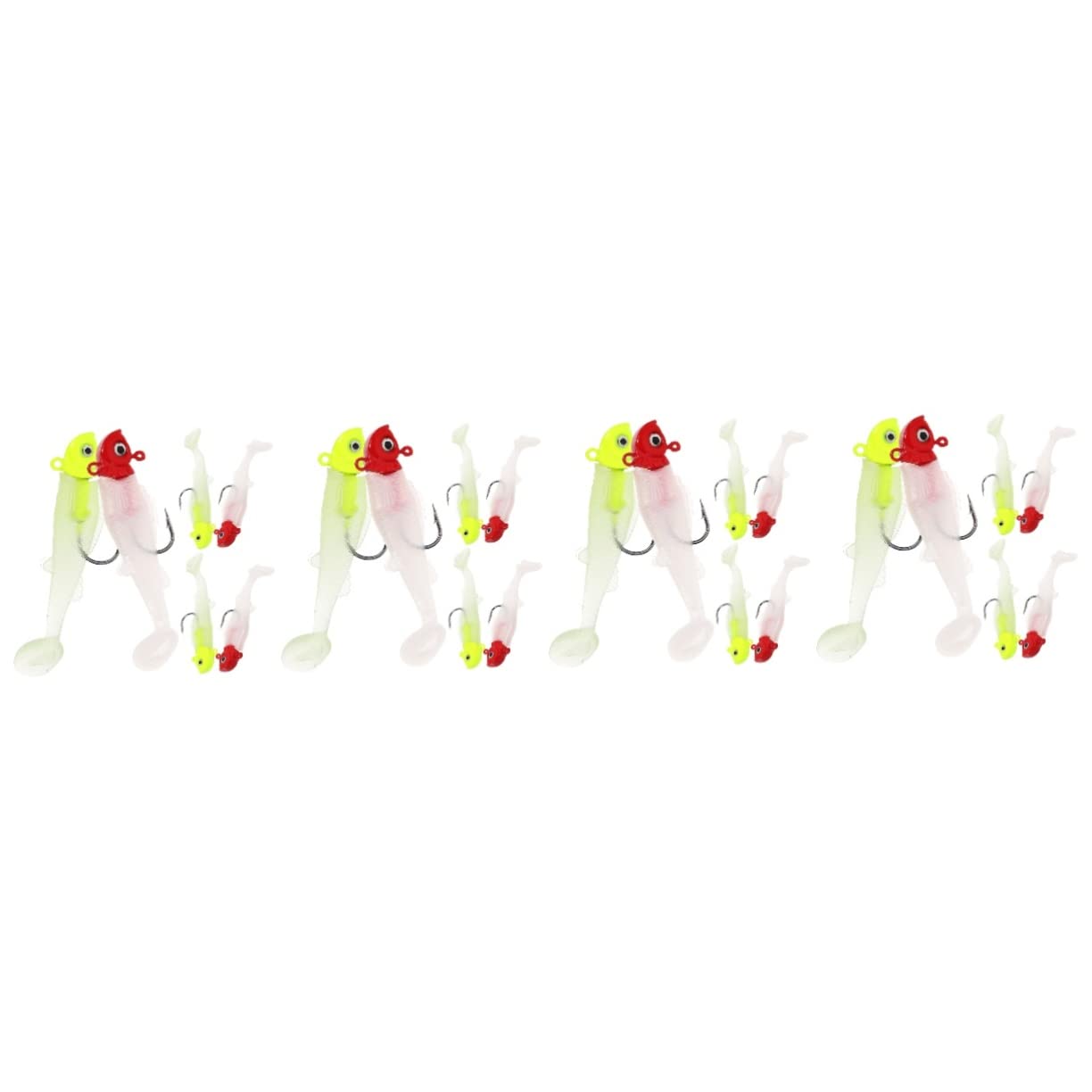ABOOFAN 24 Pièces Leurres De Pêche Bar Rayé Plastique Souple