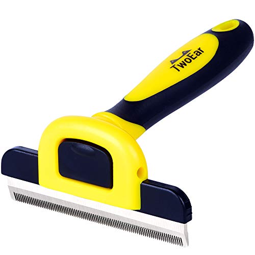TwoEar Pet Grooming Brush Tool for Dogs, Shedding by up to 95%, Effectively Reduce Hair, Professional Deshedding Tool for Small and Medium Dogs Cats Pet with Short and Long Hair