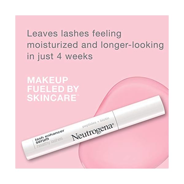 Neutrogena Healthy Lashes Lash Enhancer Serum Formulated with Biotin & Peptides; Nourishing & Conditioning Serum to Enhance the Look of Lashes, 0.08 oz White