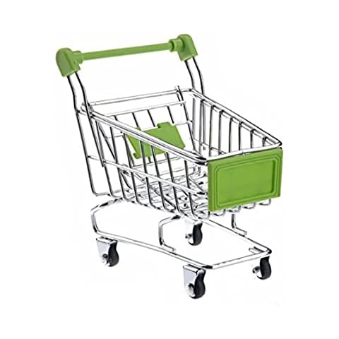 Mini Shopping Cart Machine Dollhouse Accessorie Children's Toy House Furniture Creative Storage Tools, Mini Shopping Cart,Mini Supermarket Handcart,Miniature Trolley,Creative Storage Tool,Novelty Cover