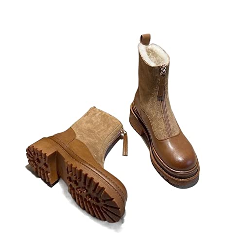 Bottes femme chaussures à talons hauts hiver bottines zippées cuir