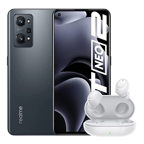 realme GT Neo 2 Smartphone, Qualcomm Snapdragon 870 5G, téléphone Portable, 12 Go + 256 Go, écran AMOLED E4 de 120 Hz, Charge SuperDart de 65 W, Triple caméra AI de 64 MP, 2-SIM, NFC, Neo Noir