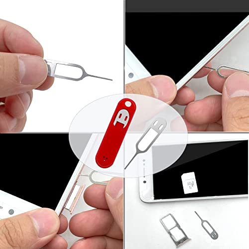 6 Pack Sim Card Removal Tool, Sim Card Tray Opening Tool Eject Pins Needle Opener Ejector Compatible With All Iphone Apple Ipad Htc Samsung Galaxy Cell Phone Smartphone Watchchain Link Remover #TOP3