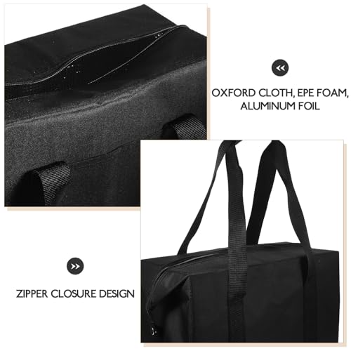 PartyKindom Insulated Shopping Bag Freezer Shopping Bags Insulated Large Capacity Cooler Bag Insulated Grocery Bag Cooler Bags Bag Insulated Bags Insulation Tote Bag Pearl Cotton - Image 3