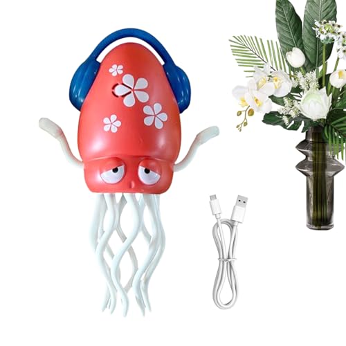 電動タコおもちゃ - LEDライトと音楽付きの発達支援タコ - 教室や幼稚園 旅行 室内 学習 家庭用 プレイルーム向けスマートトイ - リビングルームや寝室でも楽しめる