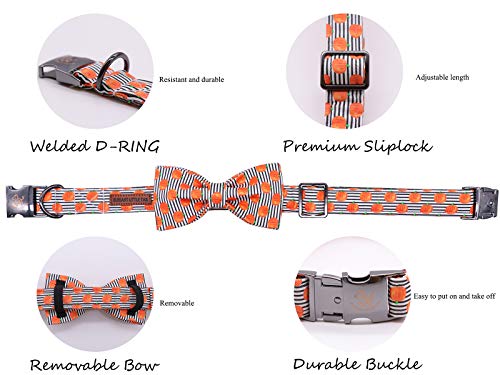 Elegantes Hundehalsband Mit Weicher Fliege - Halloween Verstellbares Halsband Mit Schleife - Haustierhalsband Geschenk für Kleine Weibliche Oder Männliche Hunde