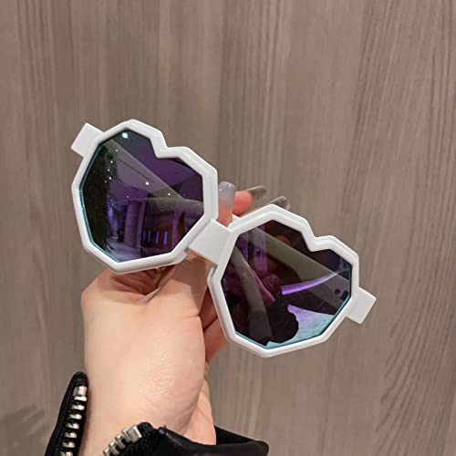 Image of laureles Fashion Heart Shaped Goggle Y2K Sunglasses Women One Piece Oversized Love Sun Glasses Men