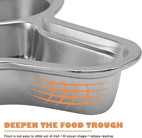 Image of Happy Hues Stainless Steel Divided Meal Plate Tray-3 Compartments Dinner Dish for Baby (Plane)