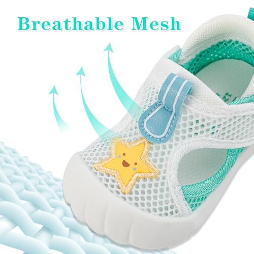 Image of MK MATT KEELY Toddler Sandals Summer Kids Water Sandals Closed Toe Adjustable Water Shoes Outdoor Lightweight Beach Shower Shoes for Boys Girls