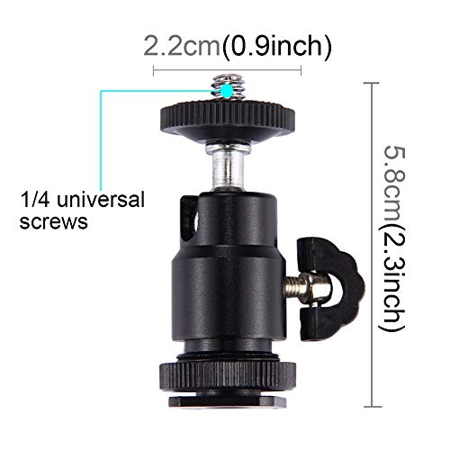 Image of BKN 1pcs Aluminum Alloy Body Multi Purpose Adjustable 360 Degree Swivel Angle Ball 1 /4 inch Mini Tripod Ball Head Kit Shoe Mount Adapter Holder for All DSLR Camera Accessories | Canon Go Pro, Accessories
