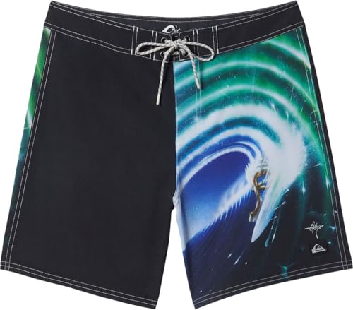 Quiksilver - Mens Rick Griffin Original Bs 18 Boardshort, Color Urchin/Black, Size: 34