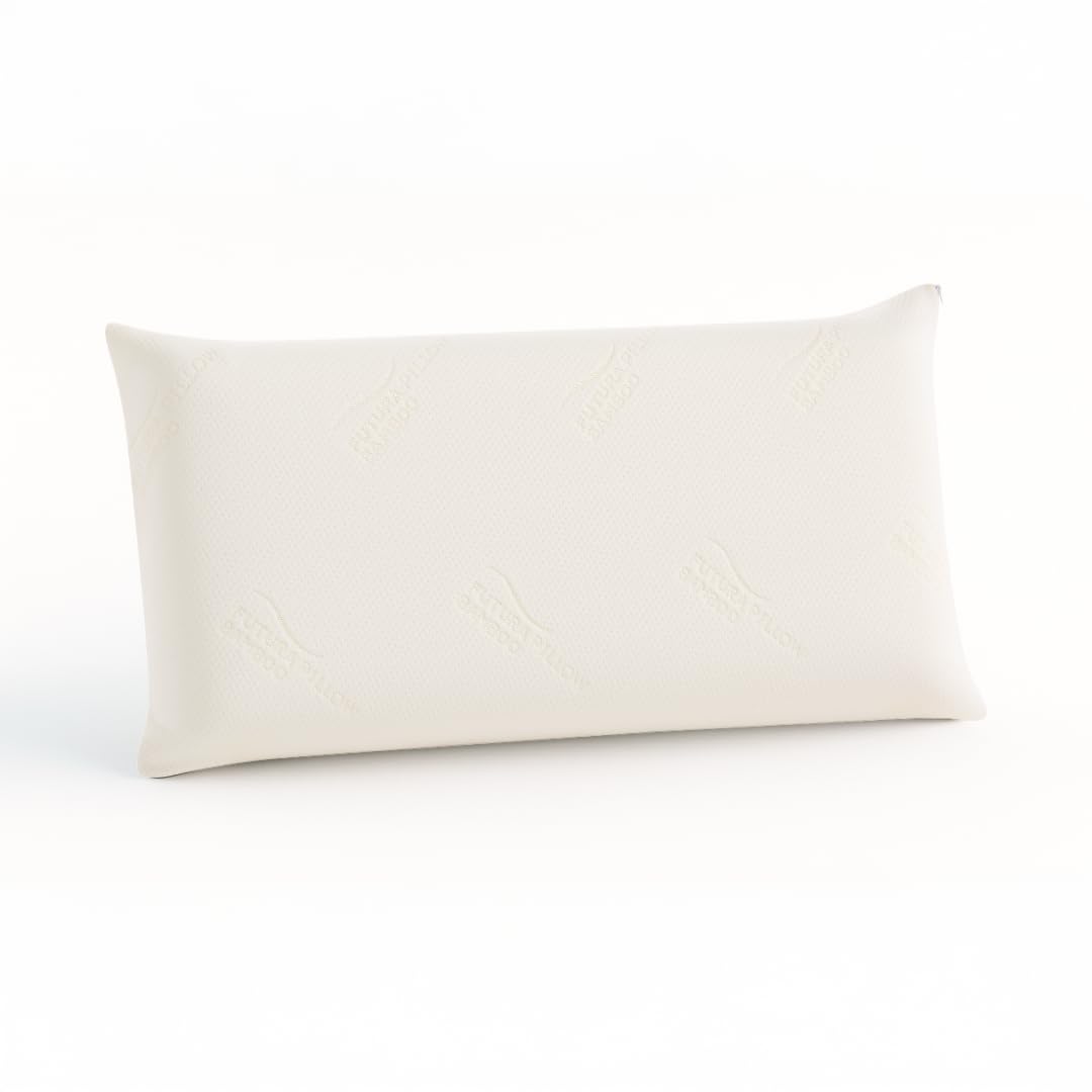 Almohada de Bambú Viscoelástica, Ergonómica y Transpirable, 90x33x12 cm (90 cm)