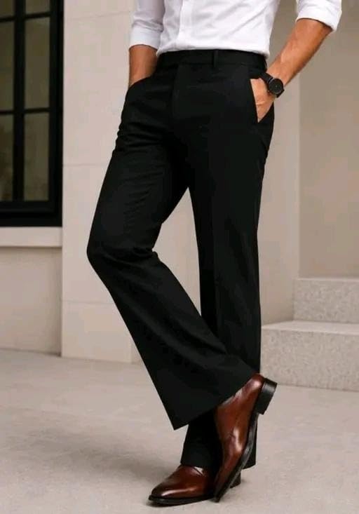 Buy Modern Men’s Formal Pants with Stylish Fit for Business, Office & Professional Dressing Black 34 at Amazon.in - Image 3