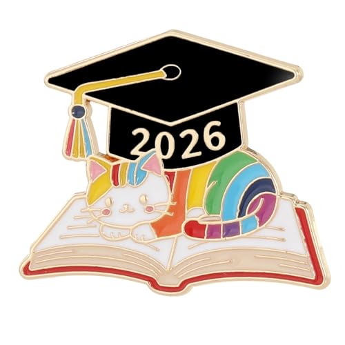 Image of Graduation Enamel Lapel Pins Class of 2026 Graduation Caps Brooches Gifts Souvenir Emblem Badges Diploma Brooche for High College Teacher School Vacation Accessories