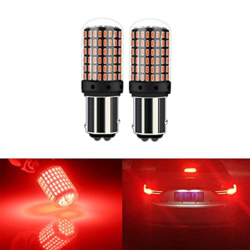 Image of CLOUDSALE, Your Store, Your Place 2800L BAY15D P21 /5W 2057 7528 1157 Dual Connector Led Bulb Front Rear Turn Signal Bulb and Canbus Error Free Led Red, (Pack of 2,Straight Pin) Led