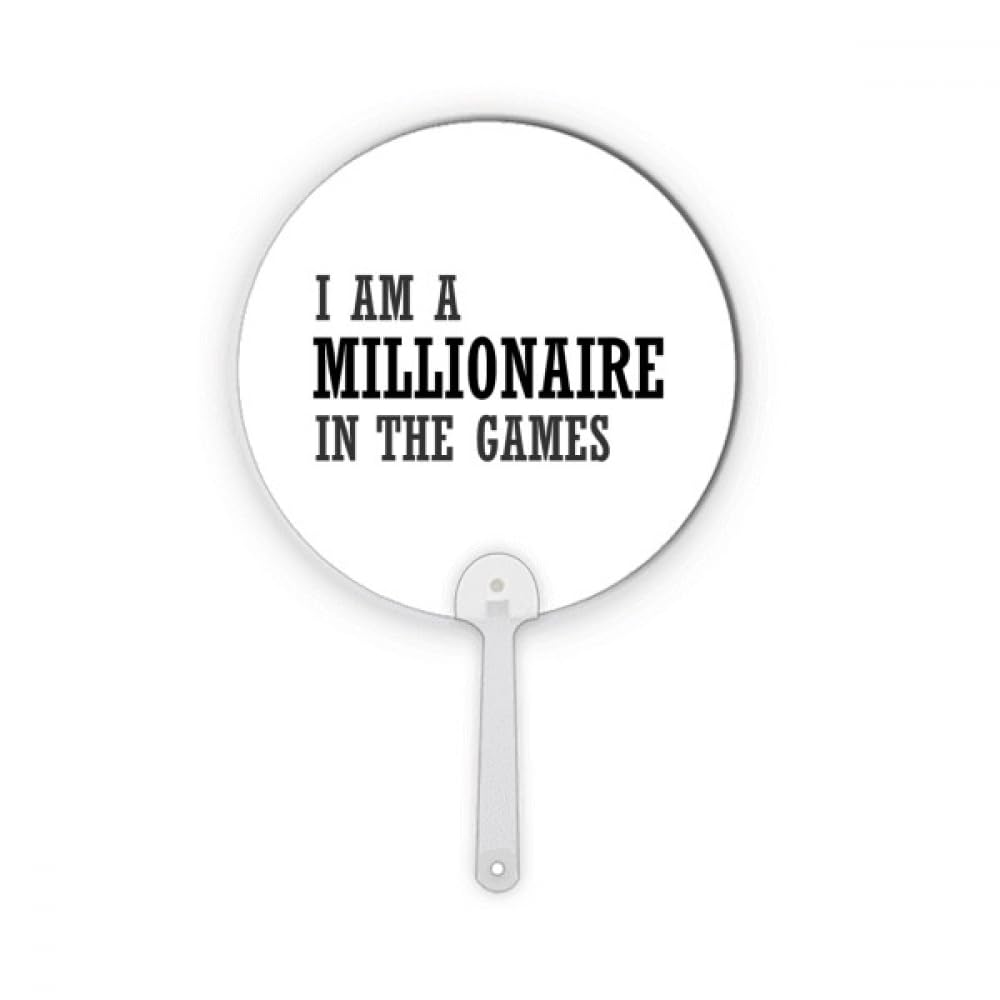 Décoration ronde en plastique pour éventails I Am A Millionaire In The Games DIY