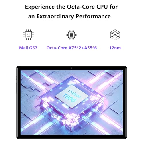 Image of Tablet Android Tablets, 2024 New Octa-Core Android 13 Unlocked Tablet with SIM Card Slot, 128GB ROM+4GB RAM, 10 Inch 5MP+13MP Camera /5G WIFI GPS /BT /6000mAh /1280*800 IPS Screen /Cellular Tablet