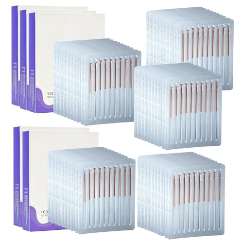 500 Stück Professionelle Akupunkturnadeln Kupfergriff Sterile Akupunkturnadeln 0.30 * 40mm Hochwertige Akupunktur Nadeln Akupunkturstift Chinesische Massage Für Therapieanwendungen