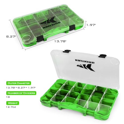 Image of KastKing Tackle Boxes, Plastic Box, Plastic Storage Organizer Box with Removable Dividers - Fishing Tackle Storage - Box Organizer - 2 Packs /4 Packs Tackle Trays - Parts Box