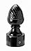 Finial, Acorn Cap for 2 3/8 OD Round Post Topper, Decorative Black Finish