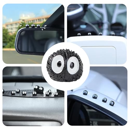 CPJJ 50 Stück Briketts Ornament auto deko Ornamente Miniatur Landschaft Auto Innenausstattung Armaturenbrett Dekorationen(Schwarz)