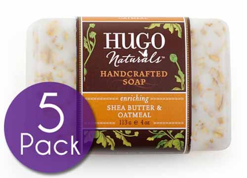 Shea Butter And Oatmeal<br>Soap Bars Multipack (5 Count)<br>by Hugo Naturals