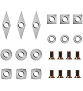 DEEFIINE 15Pcs Tungsten Carbide Cutters Inserts Set for Wood Lathe Turning Tools (11mm Square, 11...