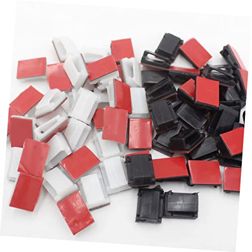 Mipcase 200pcs Sujetacables Autoadhesivos Multiusos con Monturas Adhesivas para Gestión de Cables para Organizar Cables bajo Escritorio, Coche y Hogar miniatura 4