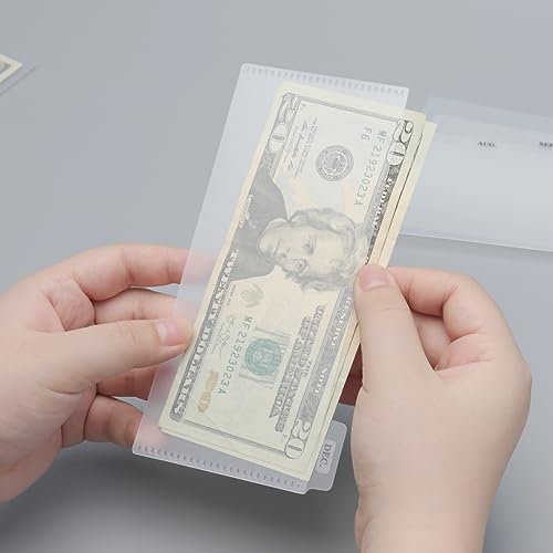 Divisores de efectivo con bolsillos y calcomanías para soporte de contabilidad doméstica 4