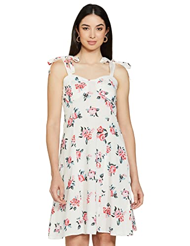 Image of Max Women Floral Printed Strappy Knee-Length Dress
