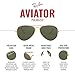 Ray-Ban RB3025 Classic Aviator Sunglasses, Gold/Green Polarized, 62 mm